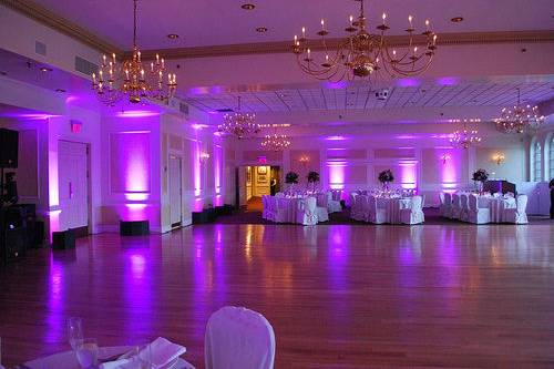 Reception uplighting and dance floor