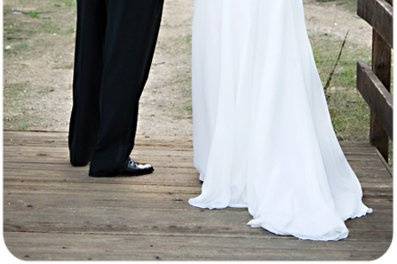 Beautiful Bride with her new husband.  They wanted portraits in a secluded nature area after their ceremony as a way to have some alone time.