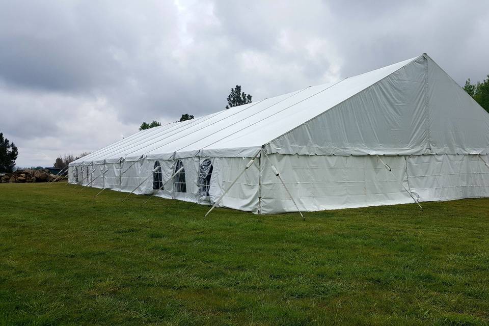 Closed tent setup