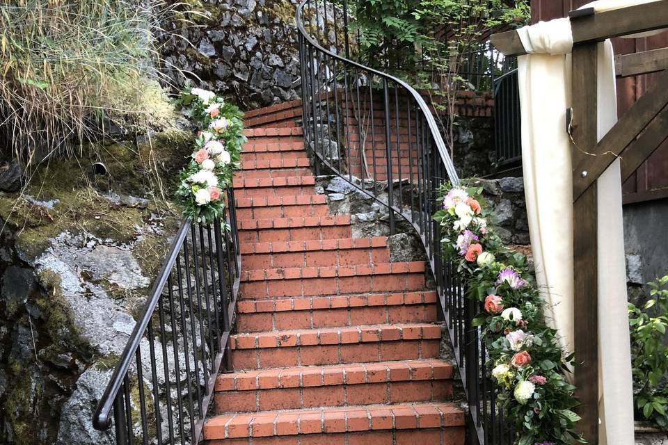 Bridal Entry Brick Staircase
