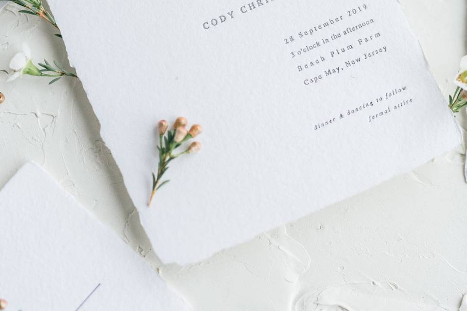 Letterpress on Handmade Paper