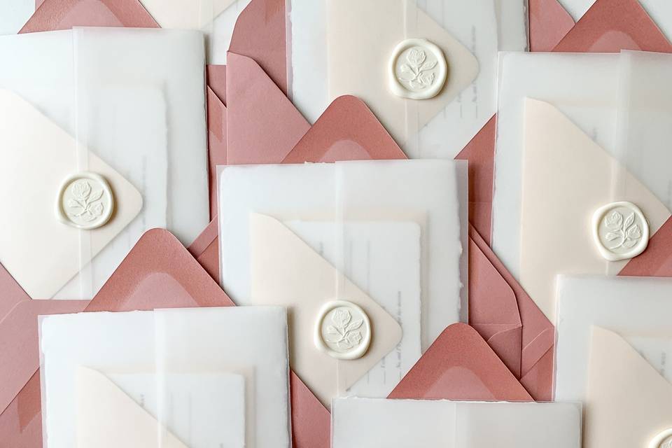 Invitation Suite with wax Seal