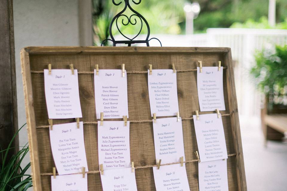 Rustic Seating Chart