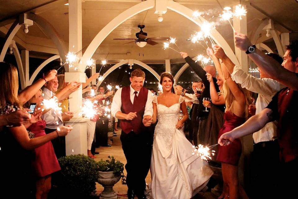 Sparklers for the Happy Couple