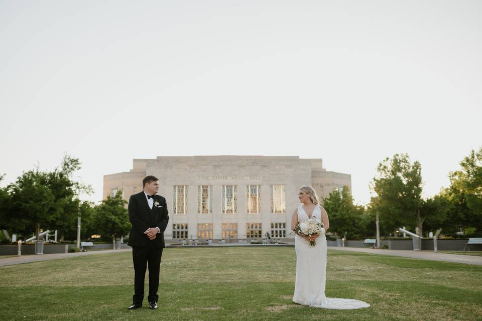 Spring wedding at civic center