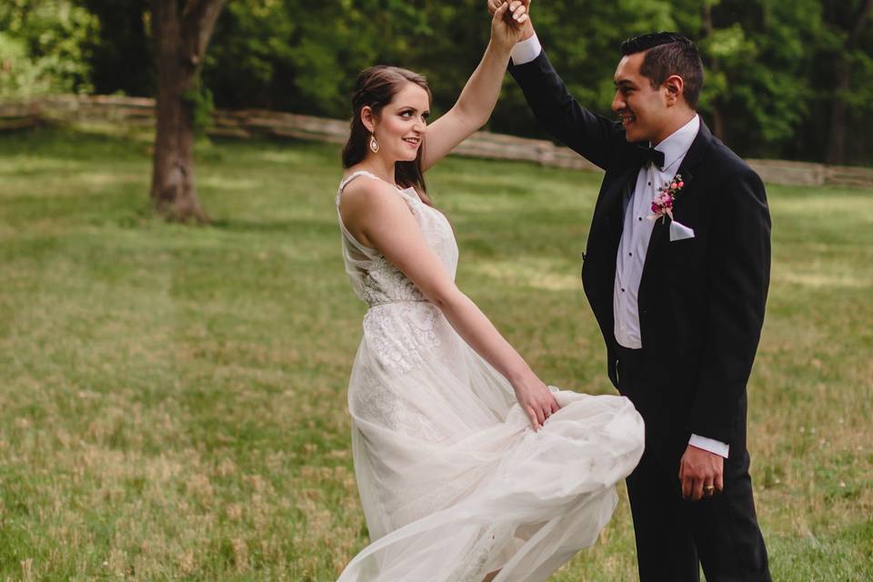 Dancing bride