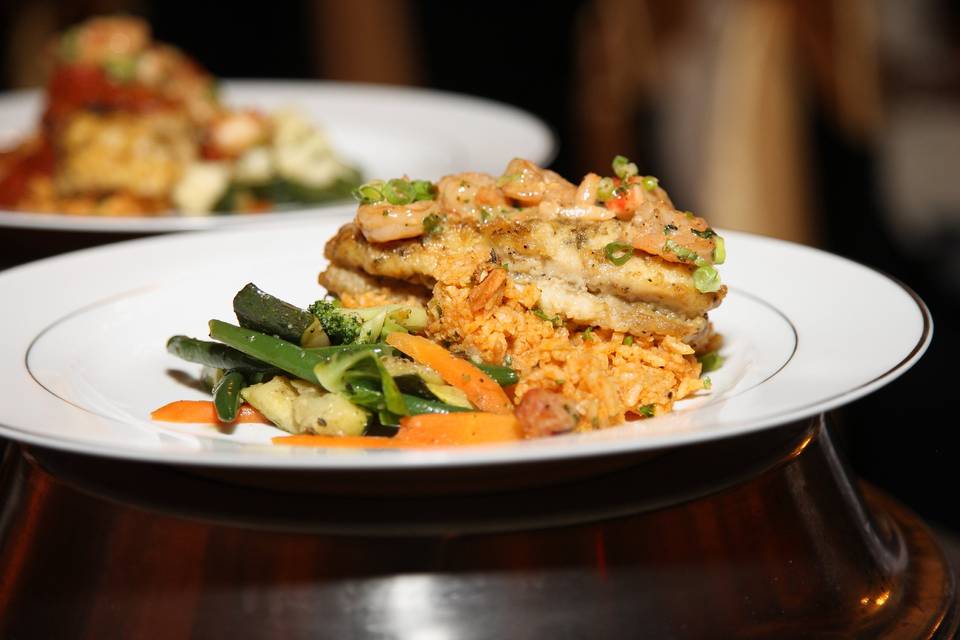 Rice and vegetables