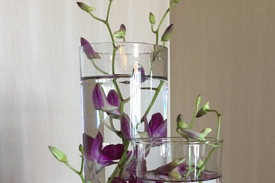 Submerged orchid centerpiece