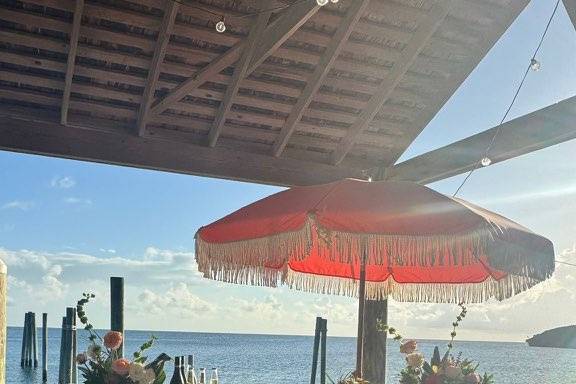 Wedding Reception Bar on Pool