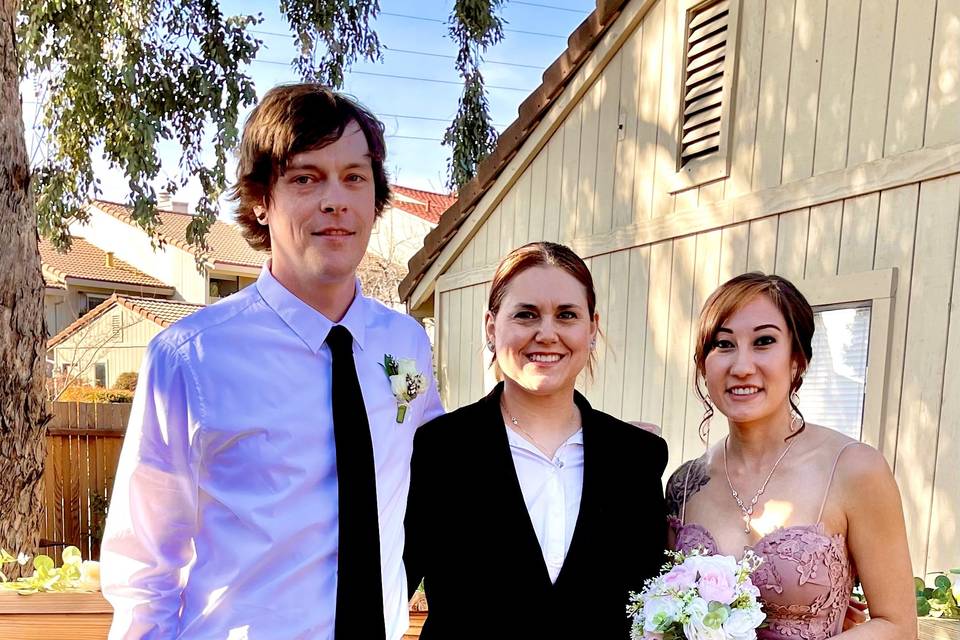 Folsom family house wedding