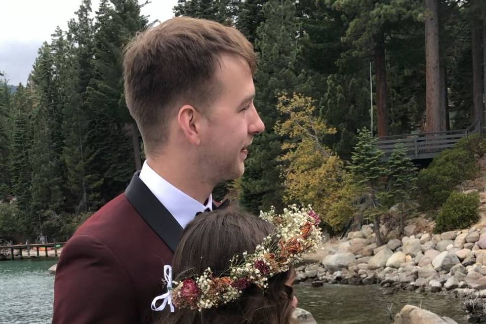 South Tahoe couple on pier