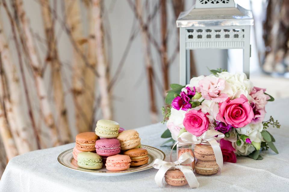 Macarons and Favor Boxes