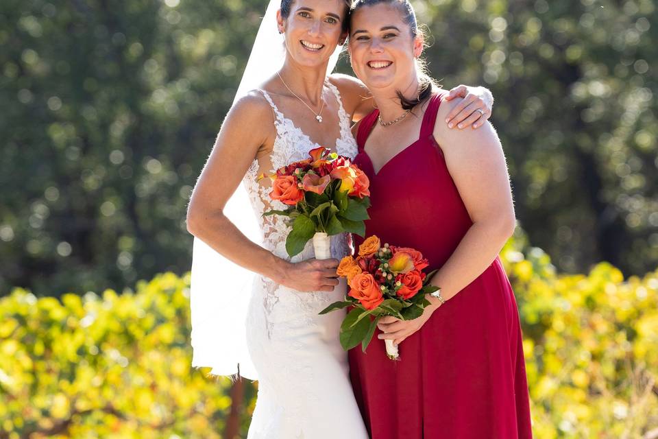 Bride and Bridesmaid