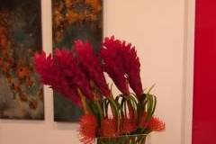 A contemporary tropical flower arrangement. Minimal but purposeful.