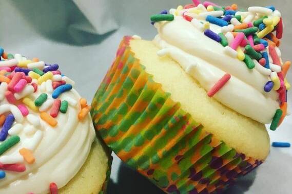 Cupcakes with sprinkles