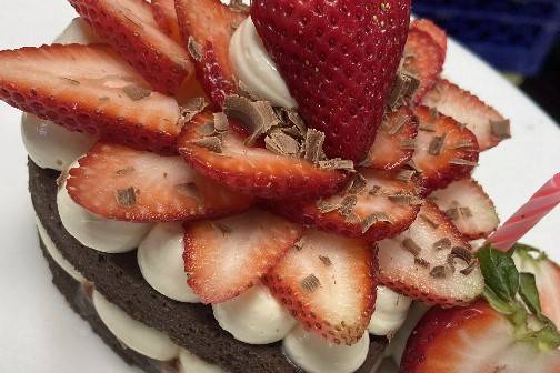 Chocolate and strawberry cake