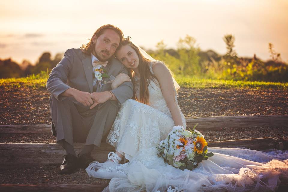 Gorgeous couple at sunset