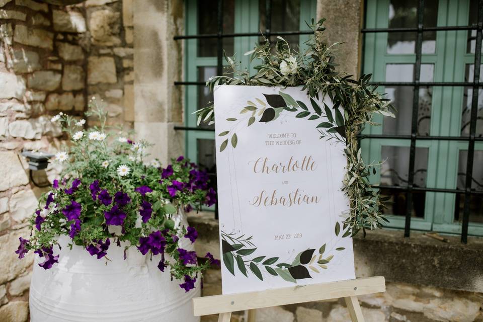 Personalised wedding signs