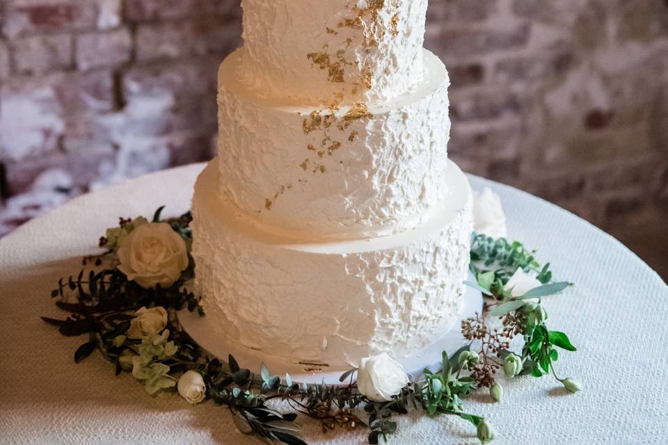 Cake & exposed brick