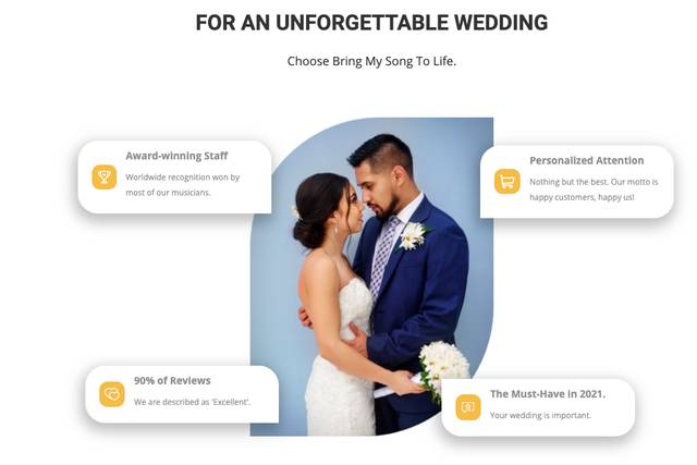 For an unforgettable wedding.