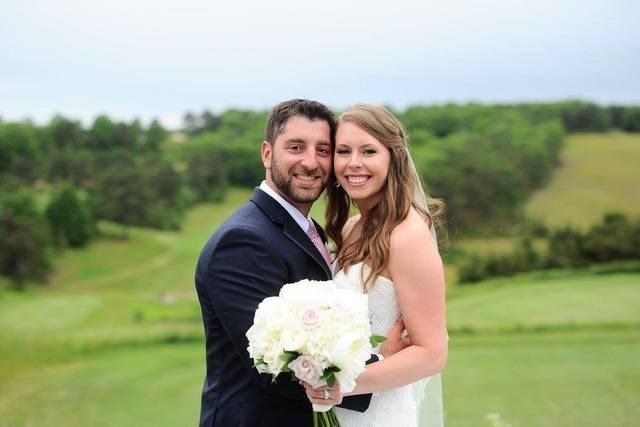 The bride and groom