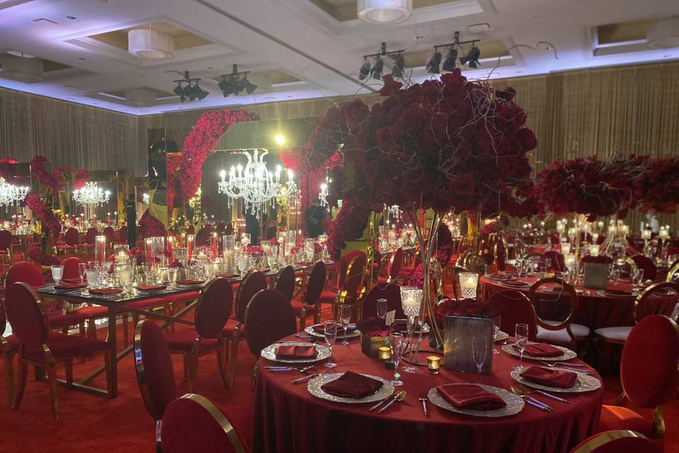 Red & Gold Hayes Ballroom