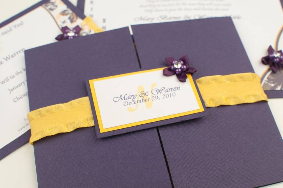 Purple and Yellow Divine Design Gatefold