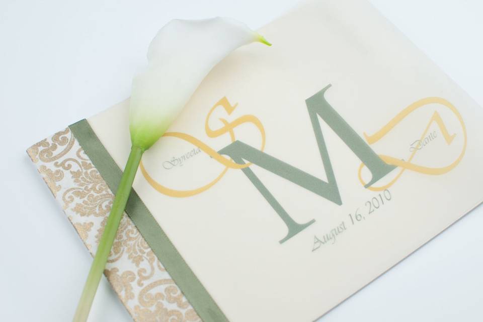 Green and Gold Lavish Lily Program