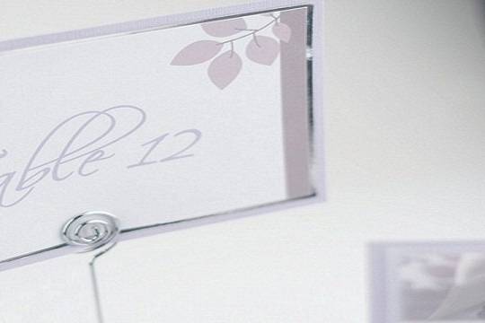 Formal Purple and Silver Table Number