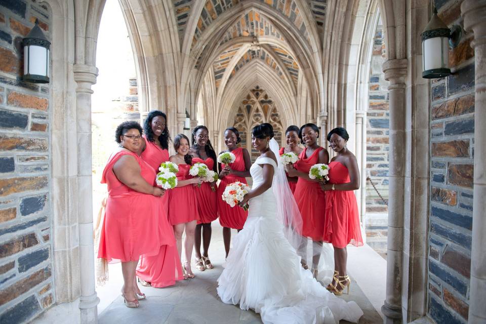 Red themed wedding