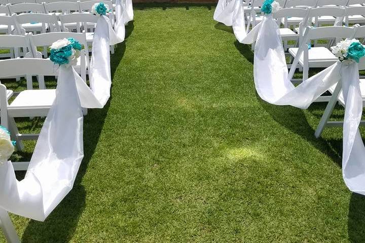 Outdoor ceremony setup