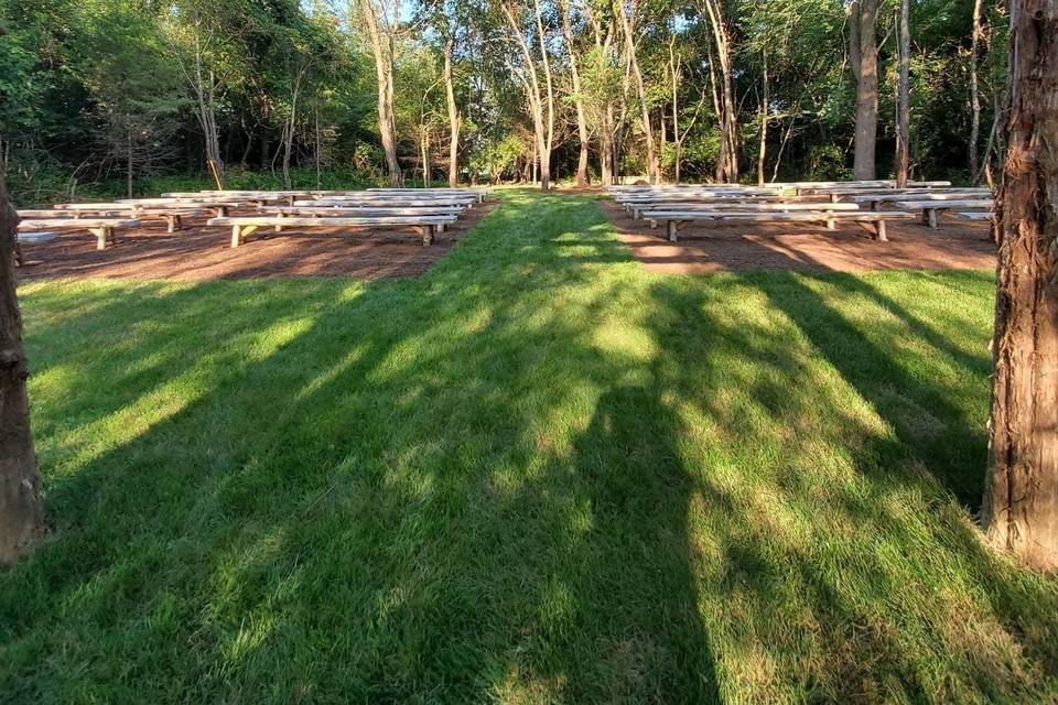 View from chapel of seating