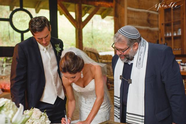 The bride and groom