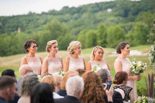 Wedding party lined up