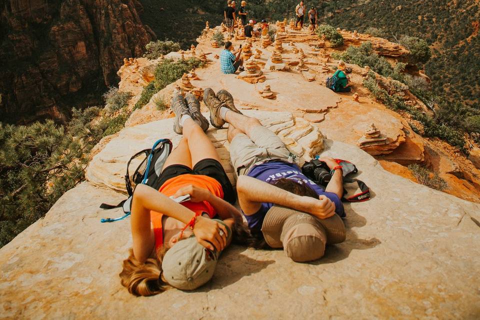 Lounging Couple in Zion Np
