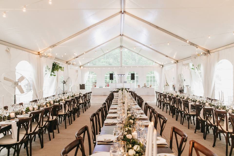 Tented reception