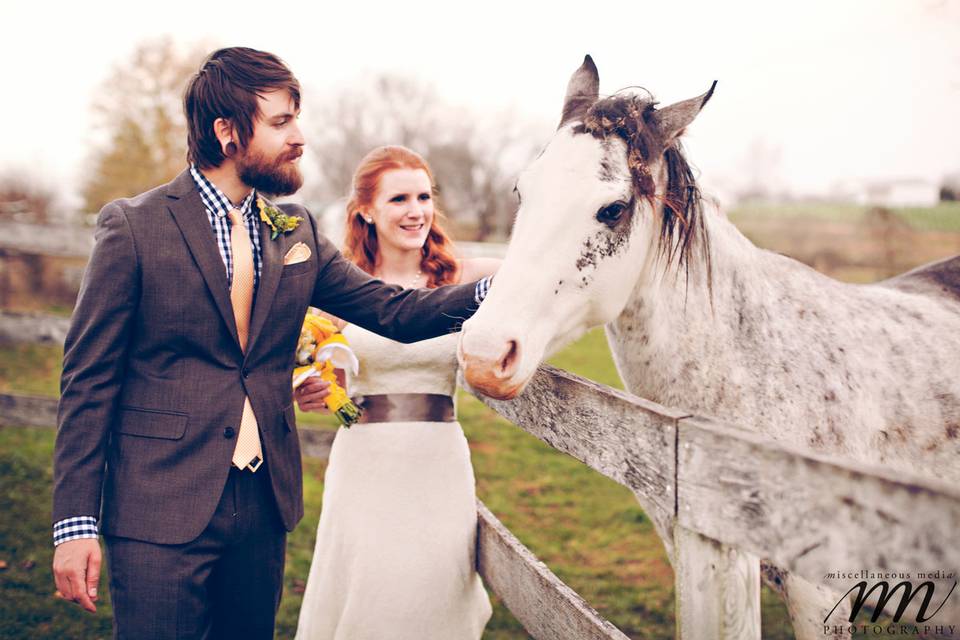 Groom and bride