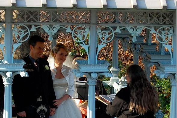 Wedding in a gazebo