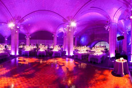 The decor shot of the ball room before the big night begins