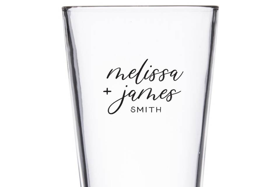 The Melissa + James Pint Glass
