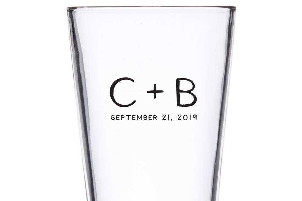 The Initials Pint Glass