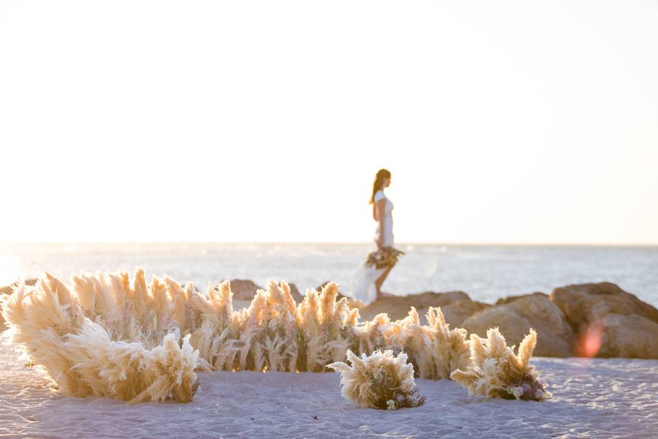 On a beach