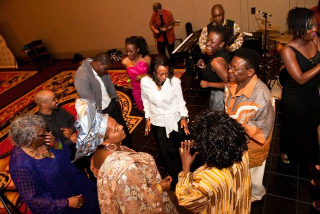 Guests dancing