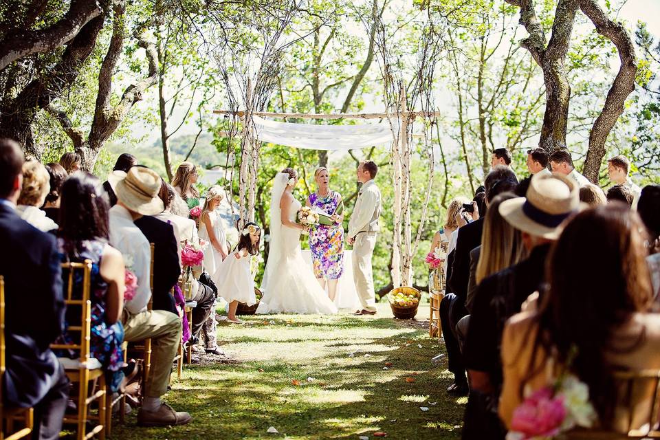 Outdoor wedding ceremony