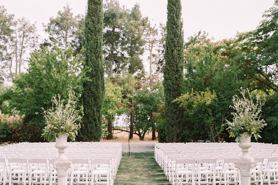 Wedding ceremony area