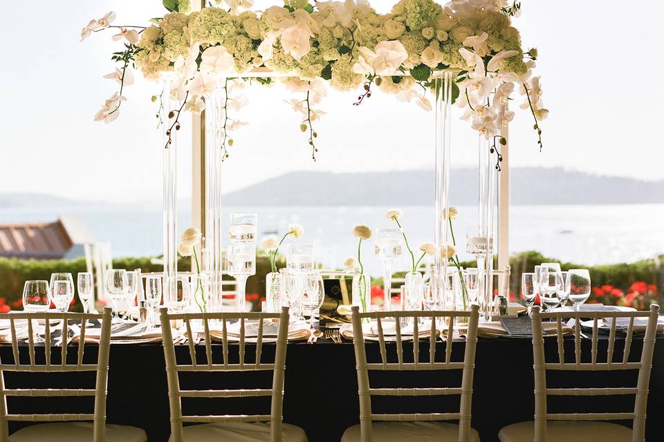 White Chiavari Head Table