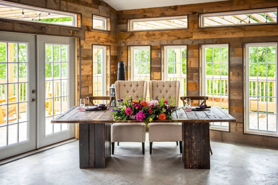 Charming country farm table