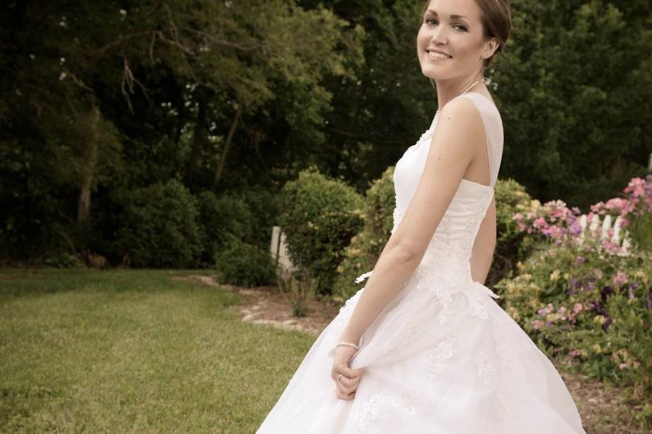 Bride in Garden area