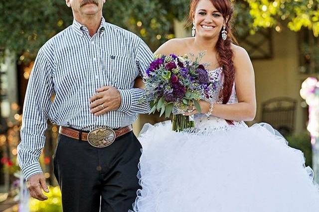 Bride with her father
