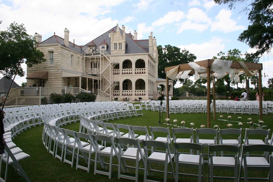 Wedding ceremony area